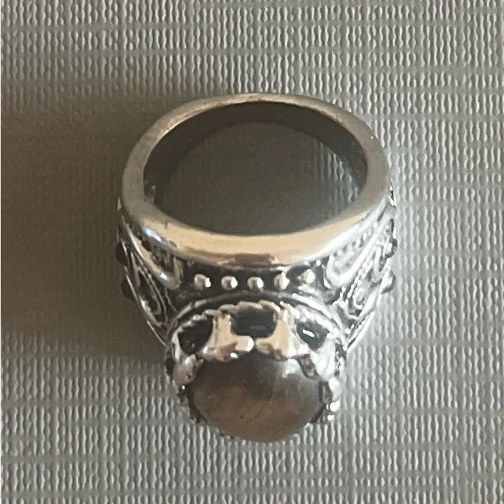 Tiger's Eye Stone Ring: Stainless Steel Vintage Style ring size 8🔥